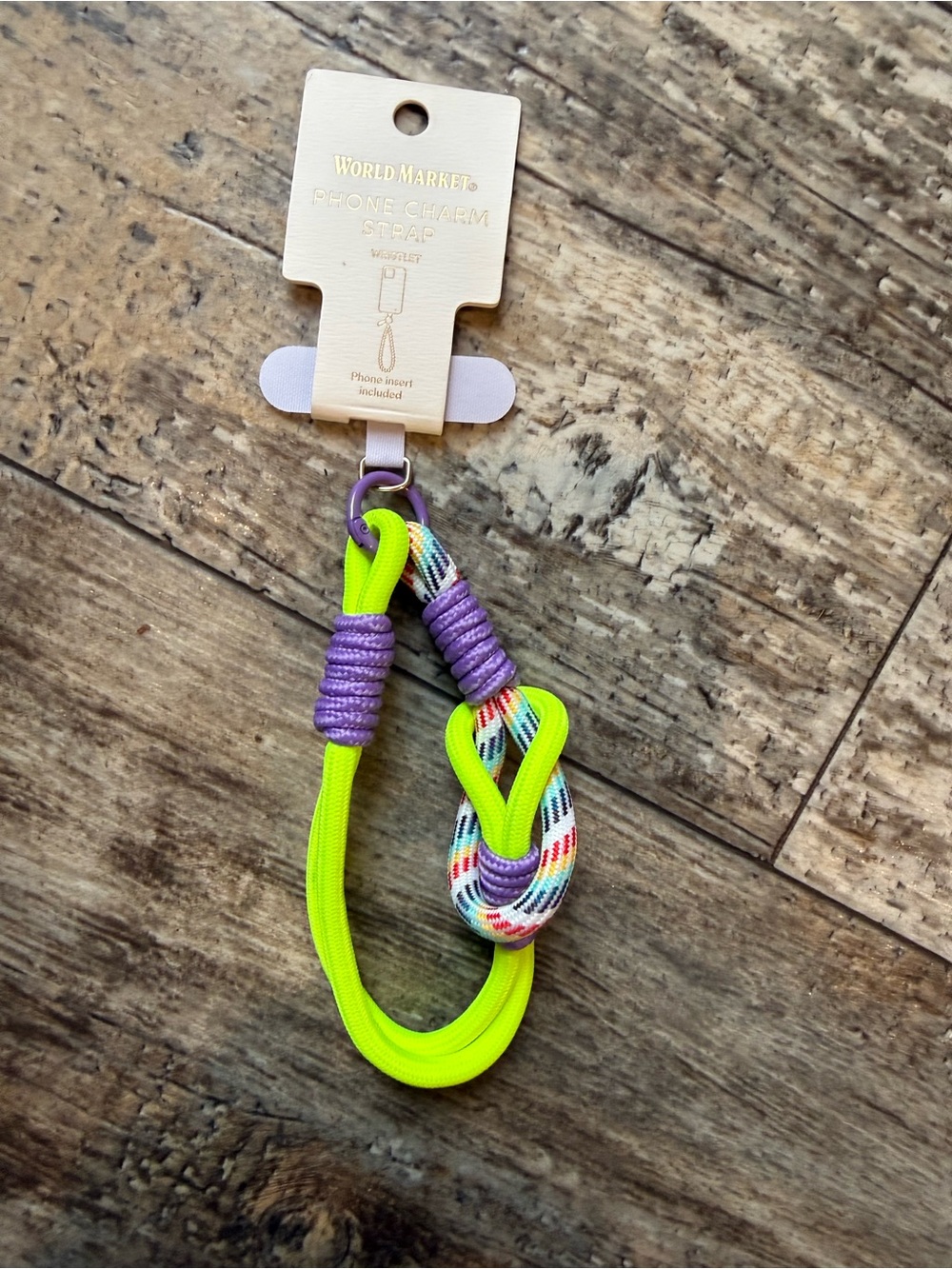 2 for $10 sale: World market phone wristlet lanyard strap yellow purple paracord